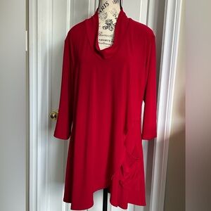 🇨🇦SYMPLI Elegant Red Tunic Top US 12